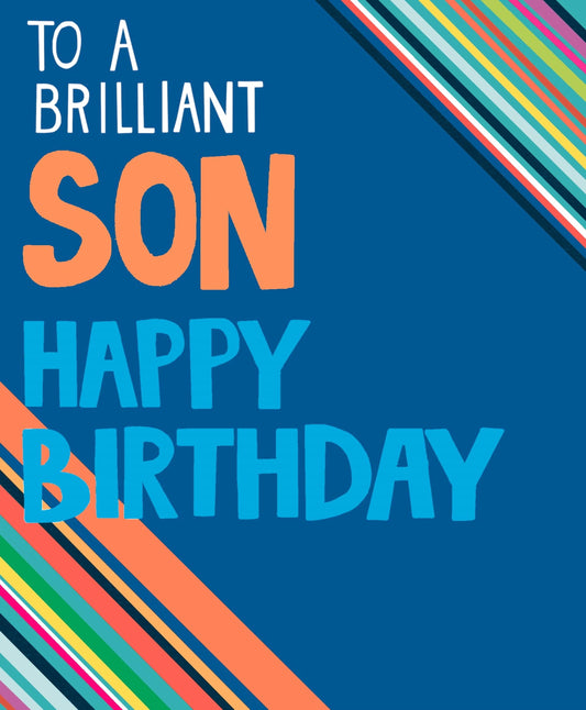 Bold Colour Son Birthday Card