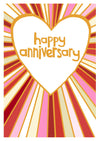Heart Burst Anniversary Card