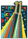 Age 11 Boy Text Birthday Card