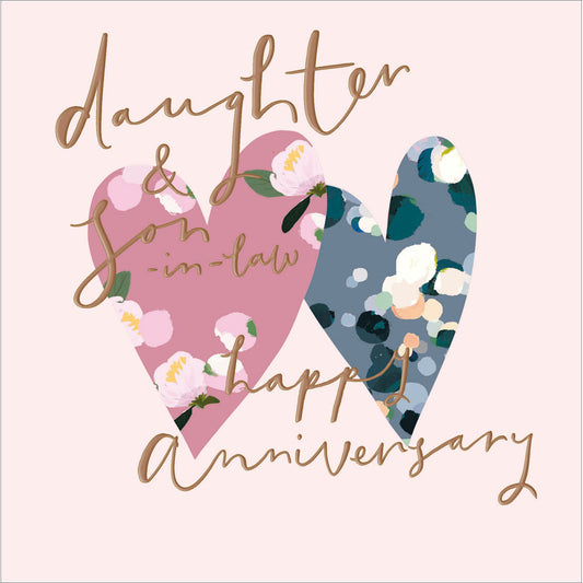 "Daughter & Son-In-Law Happy Anniversary" Card