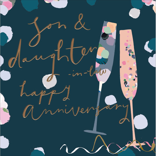Son & Daughter-In-Law Happy Anniversary Card