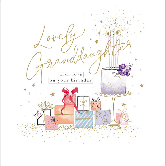Wonderful Granddaughter Presents Birthday Card