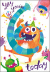 Monster 6thBirthday Card