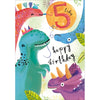 5th Birthday Dinosaur Party Card