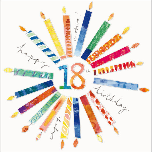 Candles 18th Birthday Card
