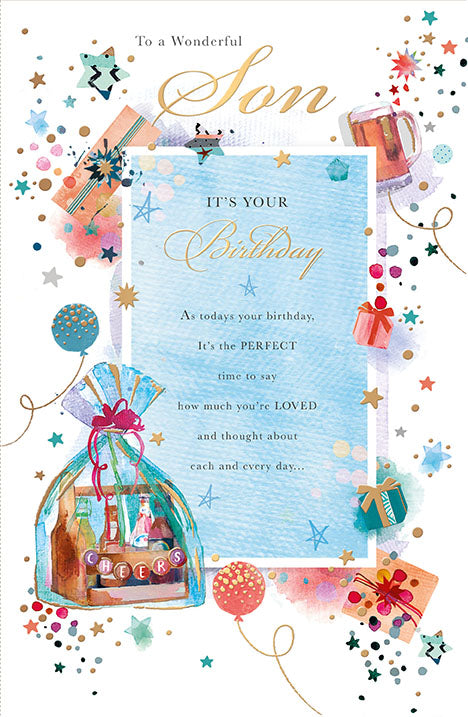 "Wonderful Son It's Your Birthday" Son Birthday Card