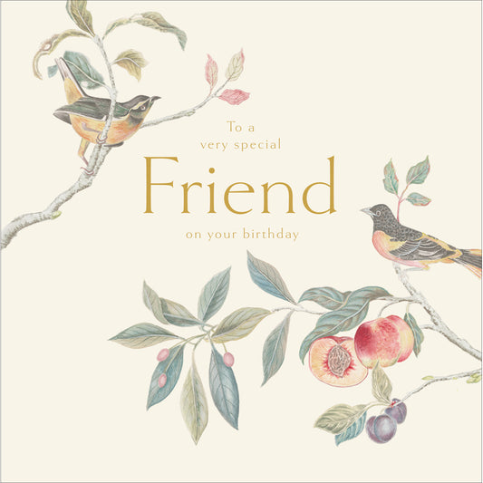 Birds On Branches Special Friend Birthday Card