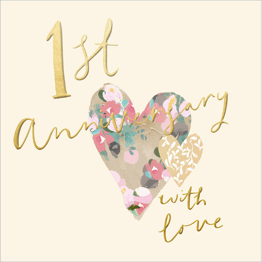 "1st Anniversary With Love" Card