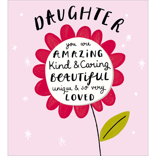 Amazing Daughter Flower Birthday Card