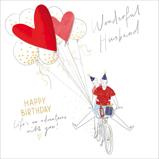 Bike Riding Husband Birthday Card