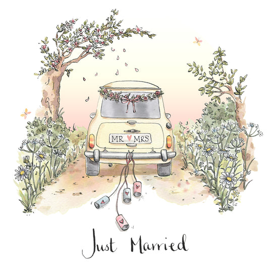 Wedding Car "Just Married" Card
