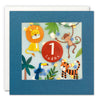 1st Blue Jungle Shakies Birthday Card