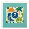 2nd Dinosaurs Shakies Birthday Card