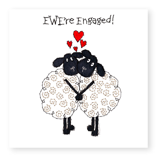 "Ewe're Engaged" Sheep Engagement Card