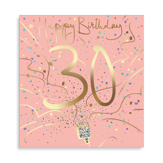 Confetti Happy 30th Birthday Card