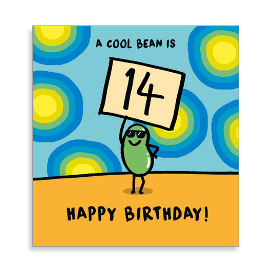 "Cool Bean" 14th Birthday Card