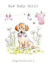Labrador Baby Girl Card