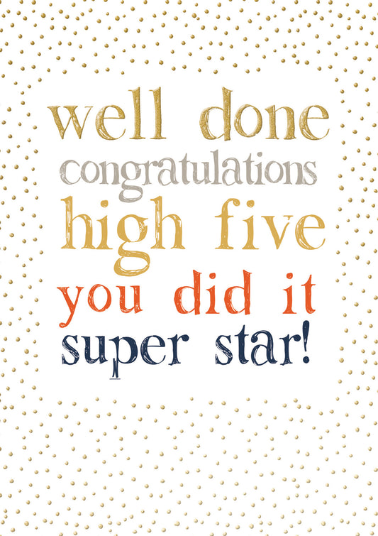 Well Done you Super Star Card