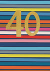 Age 40 Male Birthday Card