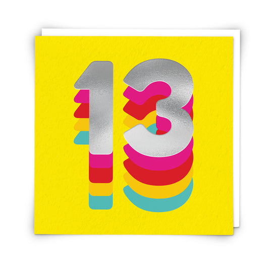 Bright & Bold 13th Birthday Card
