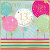 13th Balloons Birthday Card