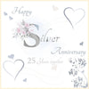 25th Silver Anniversary Card