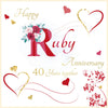 Ruby Anniversary Card