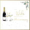 Wife Champagne Anniversary Card