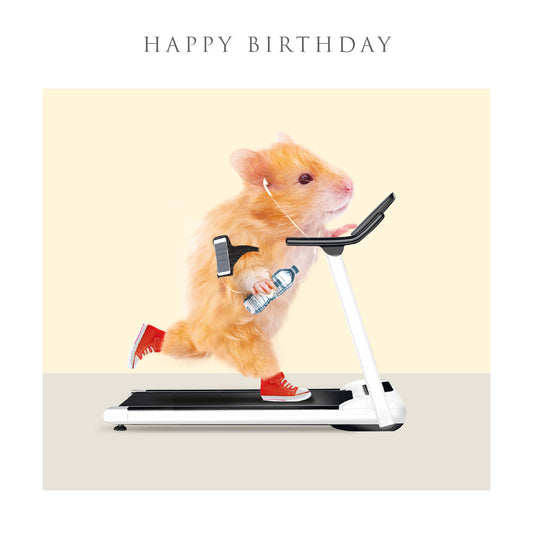 Hamster On Treadmill Card