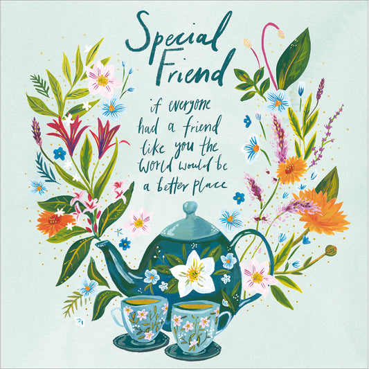Tea Party Special Friend Birthday Card