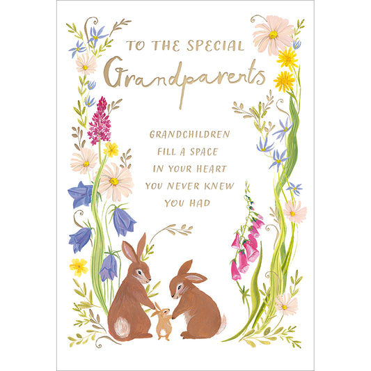 "To The Special Grandparents" Bunnies Card