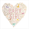 Baby Girl Animal Heart Card