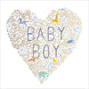 Baby Boy Animal Heart Card