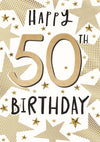 50 Birthday Stars Card