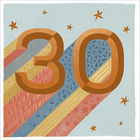 Stars 30th Birthday Card