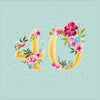 40th Flowers Birthday Card