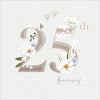25th Anniversary Flowers Card