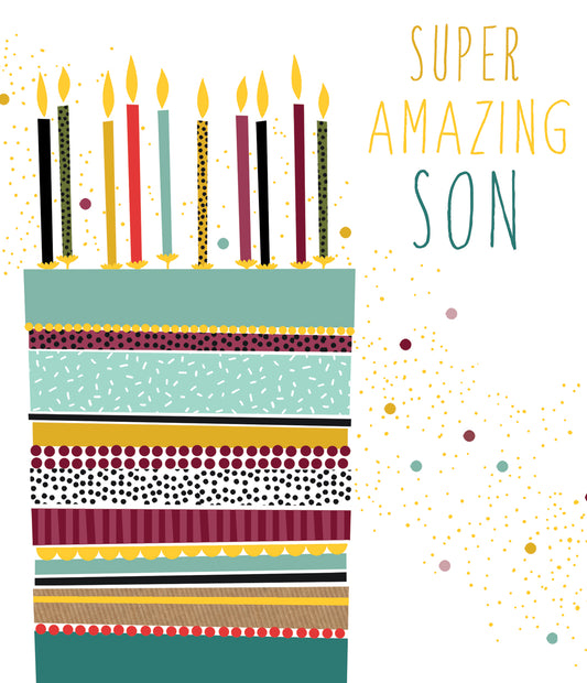 "Super Amazing Son" Birthday card