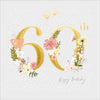 60th Birthday Flowers Card