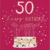 50th Cake And Celebrations Birthday Card