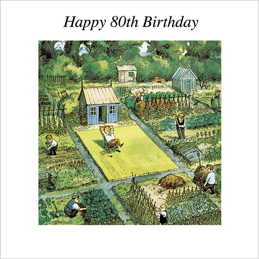 Allotment 80th Birthday Card