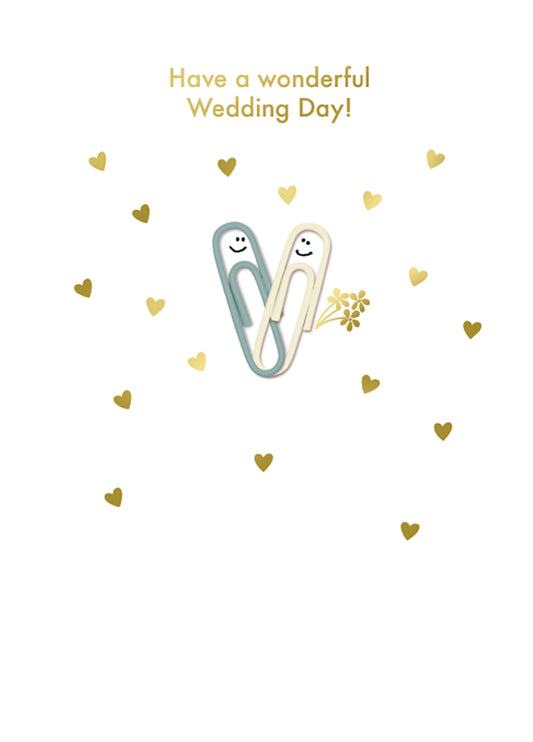 "Have A Wonderful Wedding Day" Paperclips Card
