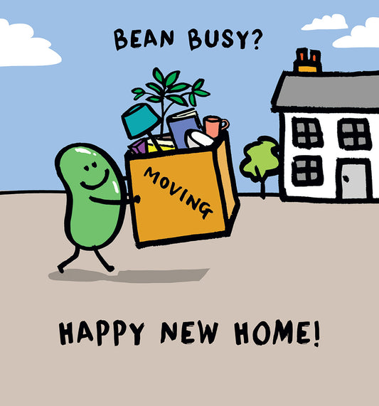 Bean Busy Moving House Card