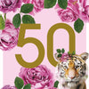 50th Birthday Tiger Card