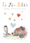 Bear And Hare Anniversary Card