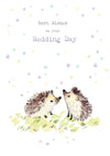 Hedgehog Wedding Day Card