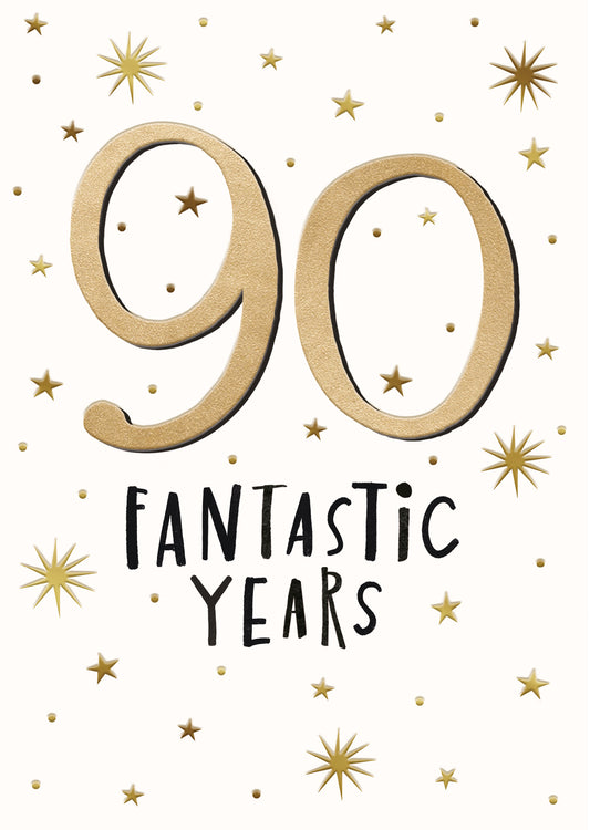 Stars 90th Birthday Card