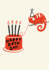 Chameleon Birthday Card