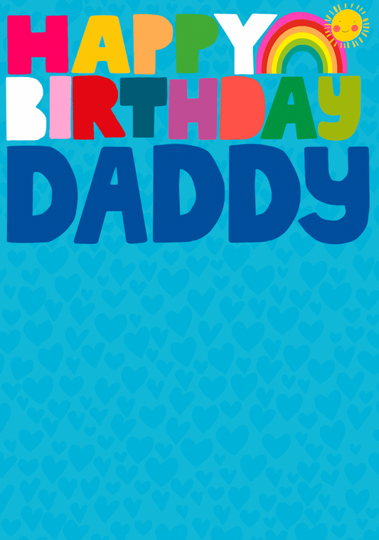 Bold Colour Daddy Birthday Card