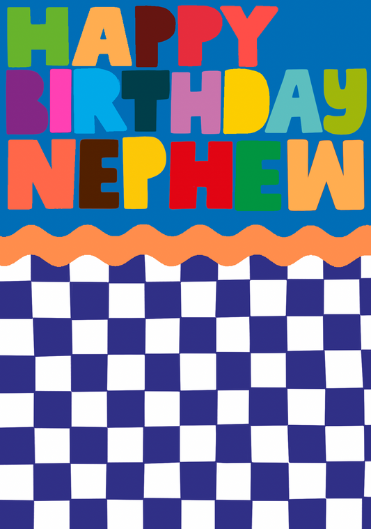 Bold Colour Nephew Birthday Card